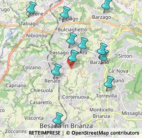 Mappa Via Carlo Cattaneo, 23893 Cassago Brianza LC, Italia (1.99273)