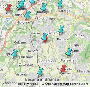 Mappa Via Carlo Cattaneo, 23893 Cassago Brianza LC, Italia (2.77077)