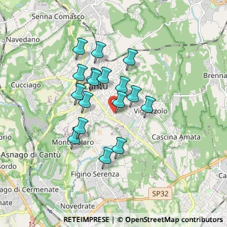 Mappa Via Bisbino, 22063 Cantù CO, Italia (1.42118)