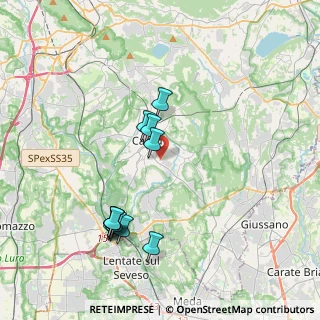 Mappa Via Bisbino, 22063 Cantù CO, Italia (3.85667)