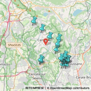 Mappa Via Bisbino, 22063 Cantù CO, Italia (3.89765)