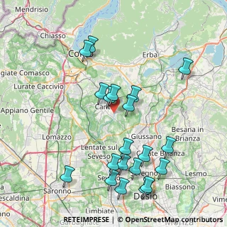 Mappa 22060 Cantù CO, Italia (8.6595)