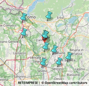 Mappa 22060 Cantù CO, Italia (5.97091)