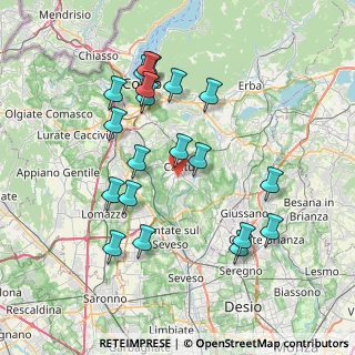 Mappa Via Borgognone, 22063 Cantù CO, Italia (7.6095)