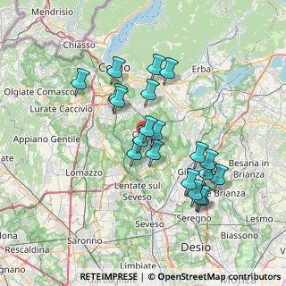 Mappa Via Borgognone, 22063 Cantù CO, Italia (6.445)
