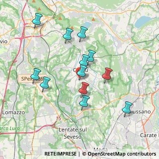 Mappa Via Borgognone, 22063 Cantù CO, Italia (3.49333)