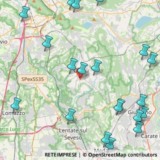 Mappa Via Borgognone, 22063 Cantù CO, Italia (6.2355)