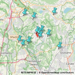 Mappa Via Borgognone, 22063 Cantù CO, Italia (3.19333)
