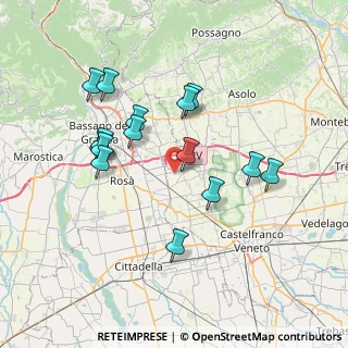 Mappa Via Pegoraro Gino, 31037 Loria TV, Italia (6.93733)