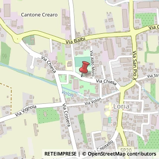 Mappa Via Chiesa, 25, 31037 Loria, Treviso (Veneto)