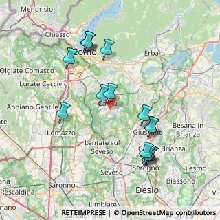 Mappa Via Grigna, 22063 Cantù CO, Italia (7.85067)
