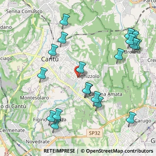 Mappa Via San Giuseppe, 22063 Cantù CO, Italia (2.4995)