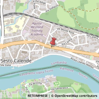 Mappa Via Camillo Benso Conte di Cavour, 90, 21018 Sesto Calende, Varese (Lombardia)