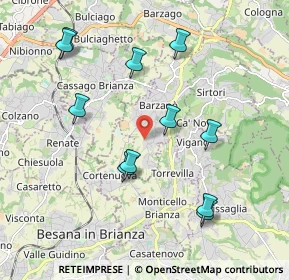 Mappa Via Giuseppe Parini, 23891 Barzanò LC, Italia (2.02273)