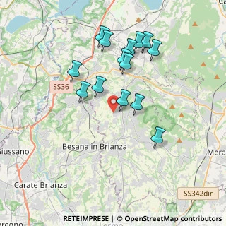 Mappa Via Giuseppe Parini, 23891 Barzanò LC, Italia (3.49071)