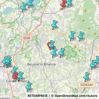 Mappa Via Giuseppe Parini, 23891 Barzanò LC, Italia (6.4405)