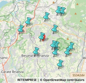 Mappa Via Giuseppe Parini, 23891 Barzanò LC, Italia (3.76643)