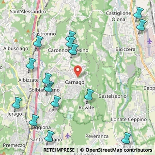 Mappa Via Postcastello, 21040 Carnago VA, Italia (2.848)