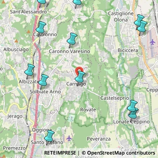 Mappa Via Postcastello, 21040 Carnago VA, Italia (3.12333)