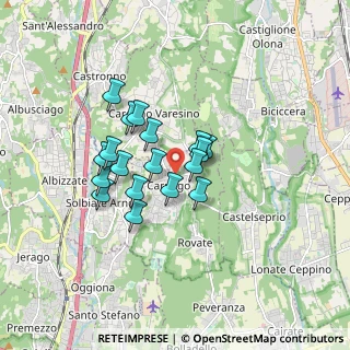 Mappa Via Postcastello, 21040 Carnago VA, Italia (1.275)