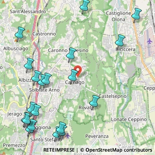 Mappa Via Postcastello, 21040 Carnago VA, Italia (3.0575)
