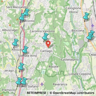 Mappa Via Postcastello, 21040 Carnago VA, Italia (3.26636)