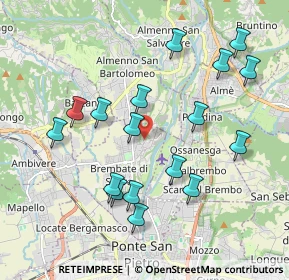 Mappa Via Rubini, 24030 Brembate di Sopra BG, Italia (1.98118)