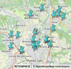 Mappa Via Rubini, 24030 Brembate di Sopra BG, Italia (2.1455)