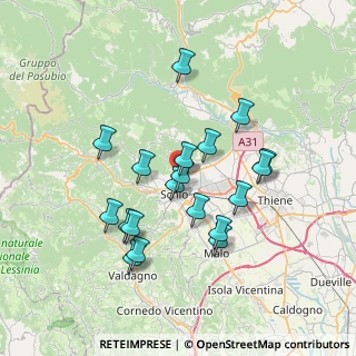 Mappa Via dei Boldù, 36015 Schio VI, Italia (6.48)