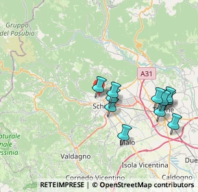 Mappa Via Monte Lozze, 36015 Schio VI, Italia (7.26455)