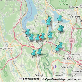 Mappa Via Fratelli Rosselli, 21018 Sesto Calende VA, Italia (6.28786)