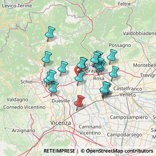 Mappa Via S. Pio X, 36060 Pianezze VI, Italia (11.139)