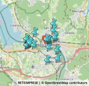 Mappa Piazza Aldo Moro, 21018 Sesto Calende VA, Italia (1.2325)