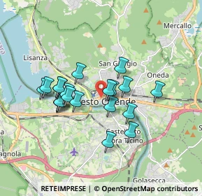 Mappa Piazza Aldo Moro, 21018 Sesto Calende VA, Italia (1.458)