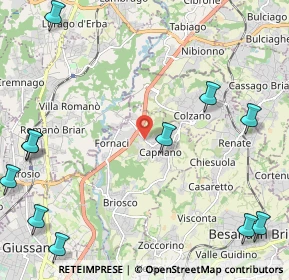 Mappa Via Giacomo Leopardi, 20836 Briosco MB, Italia (3.19545)