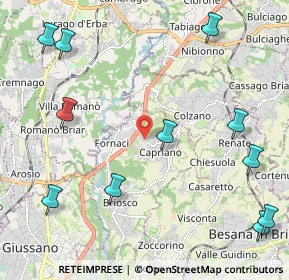 Mappa Via Giacomo Leopardi, 20836 Briosco MB, Italia (2.83636)