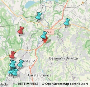 Mappa Via Giacomo Leopardi, 20836 Briosco MB, Italia (5.97)