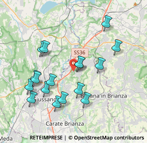 Mappa Via Giacomo Leopardi, 20836 Briosco MB, Italia (3.76765)