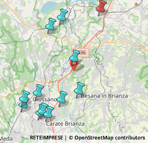 Mappa Via Giacomo Leopardi, 20836 Briosco MB, Italia (5.05)