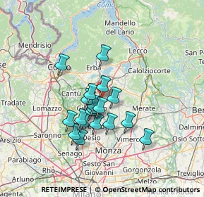 Mappa Via Giacomo Leopardi, 20836 Briosco MB, Italia (10.52684)