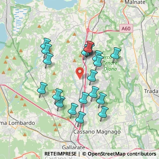 Mappa Via Bruni, 21041 Albizzate VA, Italia (3.437)
