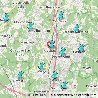 Mappa Via Bruni, 21041 Albizzate VA, Italia (2.61091)