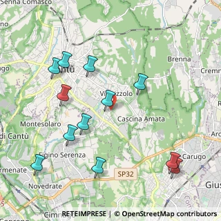 Mappa Via Segantini, 22063 Cantù CO, Italia (2.255)