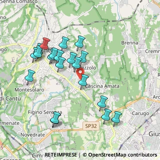 Mappa Via Segantini, 22063 Cantù CO, Italia (1.9435)