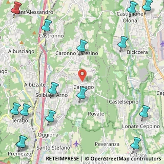 Mappa Via Giacomo Puccini, 21040 Carnago VA, Italia (3.506)