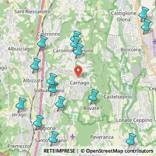 Mappa Via Giacomo Puccini, 21040 Carnago VA, Italia (2.78133)