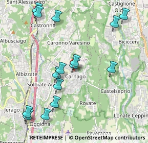 Mappa Via Carabelli Giacomo, 21040 Carnago VA, Italia (2.29)