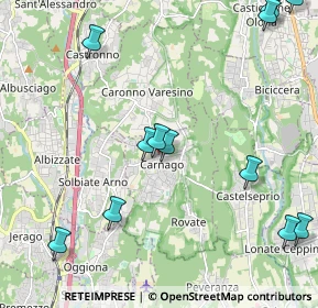 Mappa Via Carabelli Giacomo, 21040 Carnago VA, Italia (2.685)