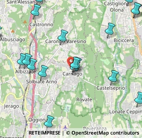 Mappa Via Carabelli Giacomo, 21040 Carnago VA, Italia (2.912)