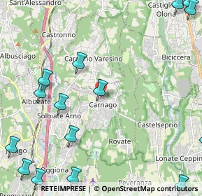Mappa Via Carabelli Giacomo, 21040 Carnago VA, Italia (3.37938)